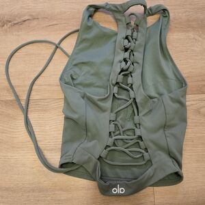 ALO Yoga Olive Green Tank Top